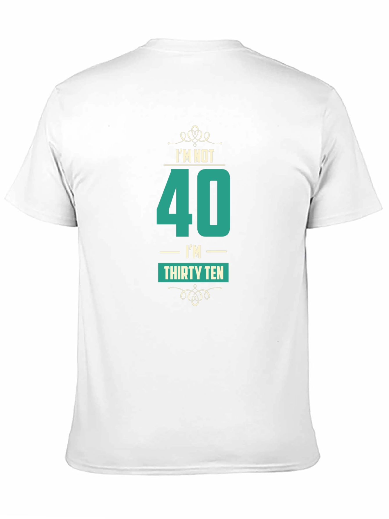 Funny 40th Birthday T-Shirt Thirty Ten Black Cotton