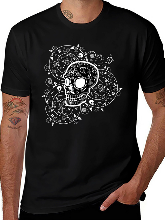 Sugar Skull Graphic T-Shirt - Day of the Dead Design
