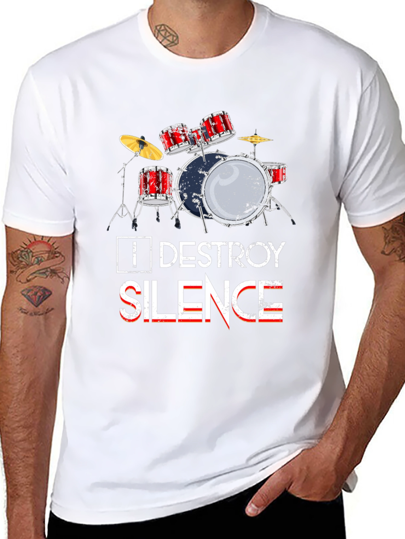 Destroy Silence Drum T-Shirt
