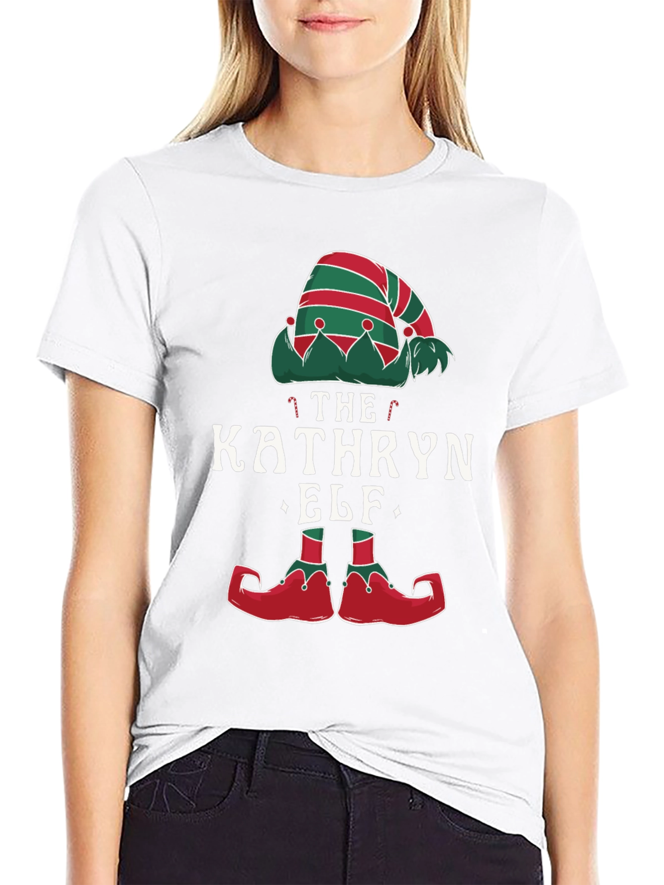 Kathryn Elf Christmas T-Shirt Holiday Tee
