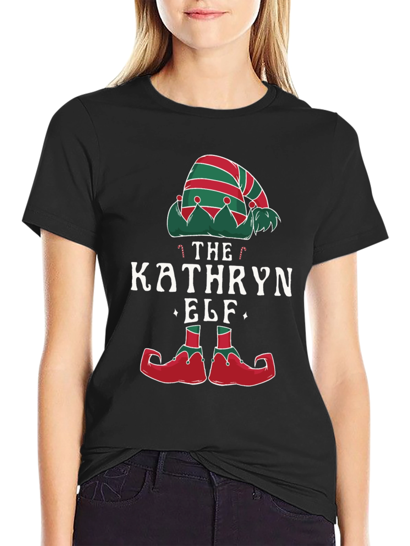 Kathryn Elf Christmas T-Shirt Holiday Tee
