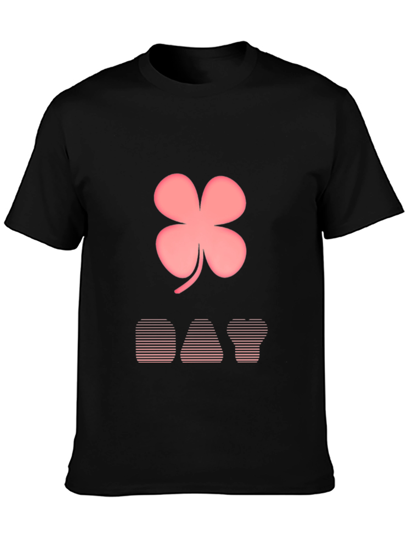 Lucky Day T-Shirt: Pink Clover Design