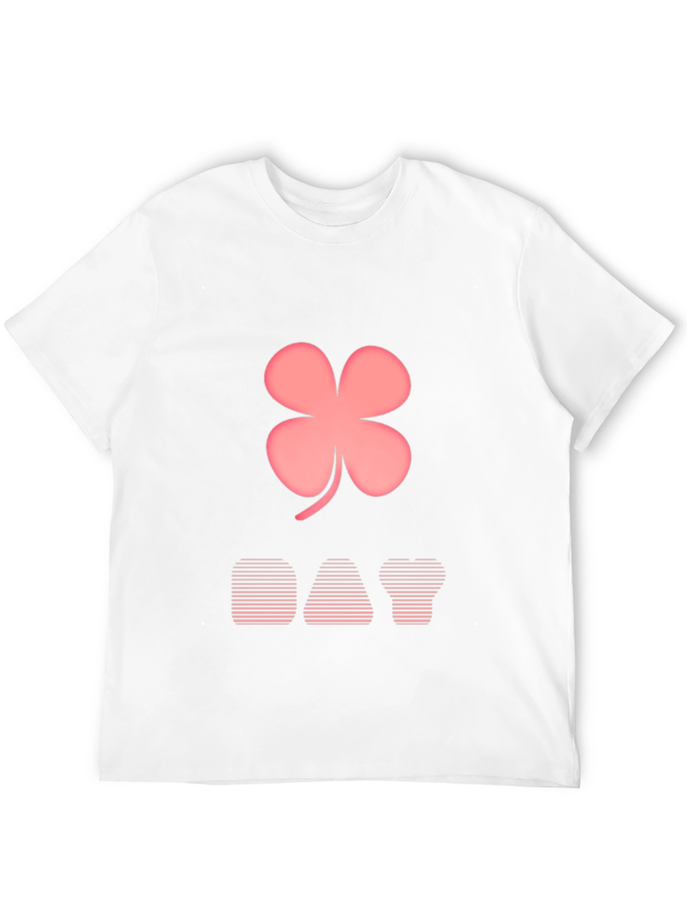 Lucky Day T-Shirt: Pink Clover Design