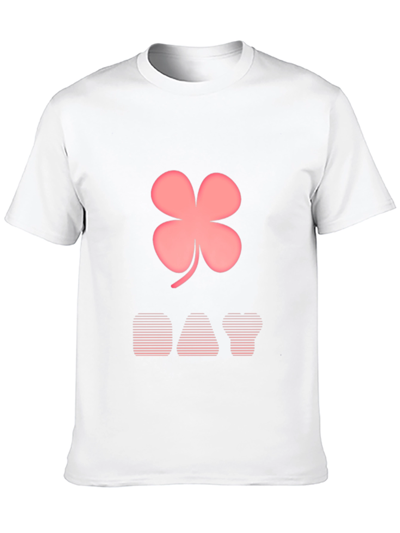 Lucky Day T-Shirt: Pink Clover Design