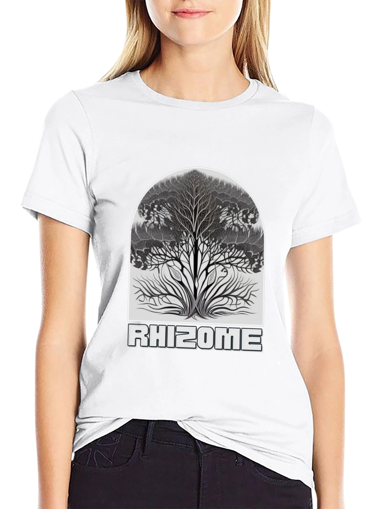 Rhizome Tree Graphic Tee - Stylish Nature Design