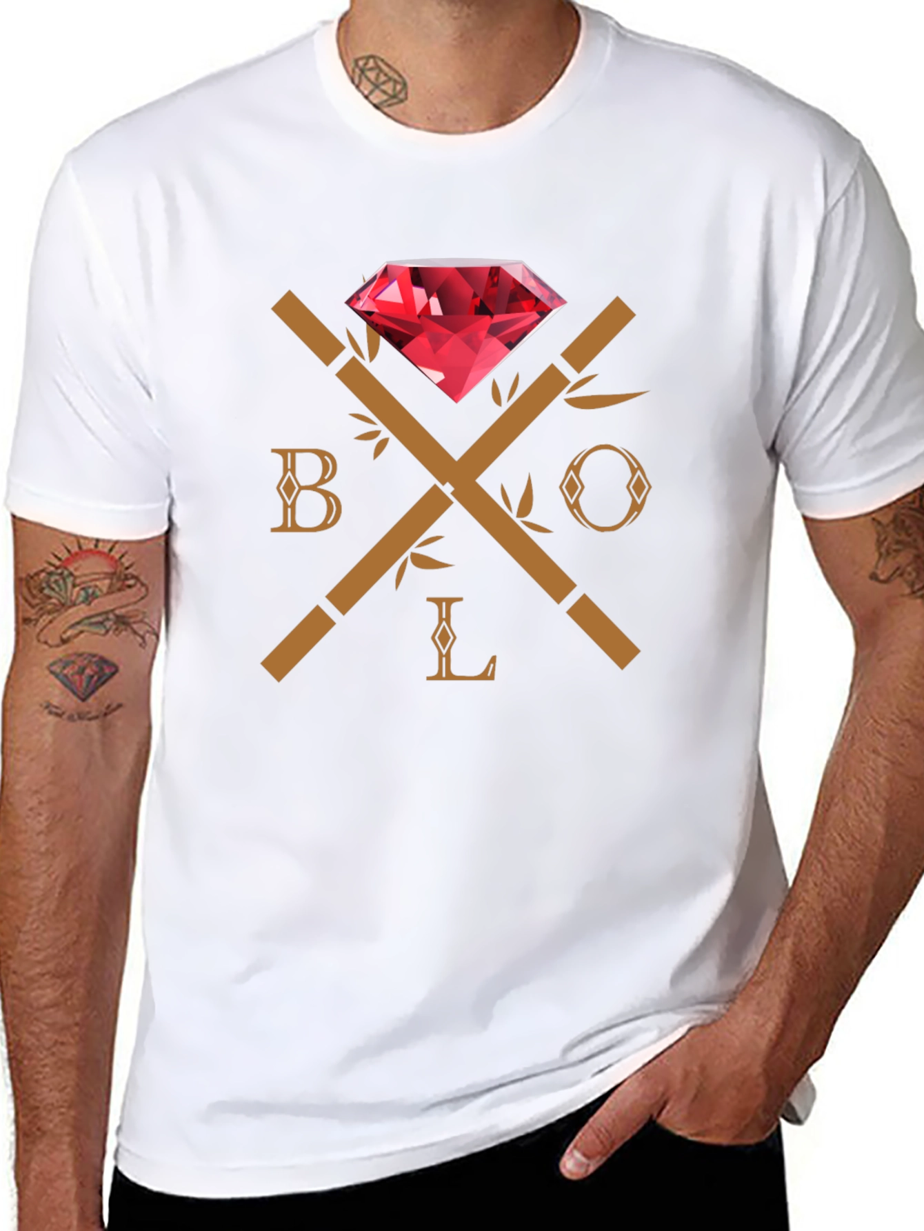Black BOLO Diamond Graphic Tee