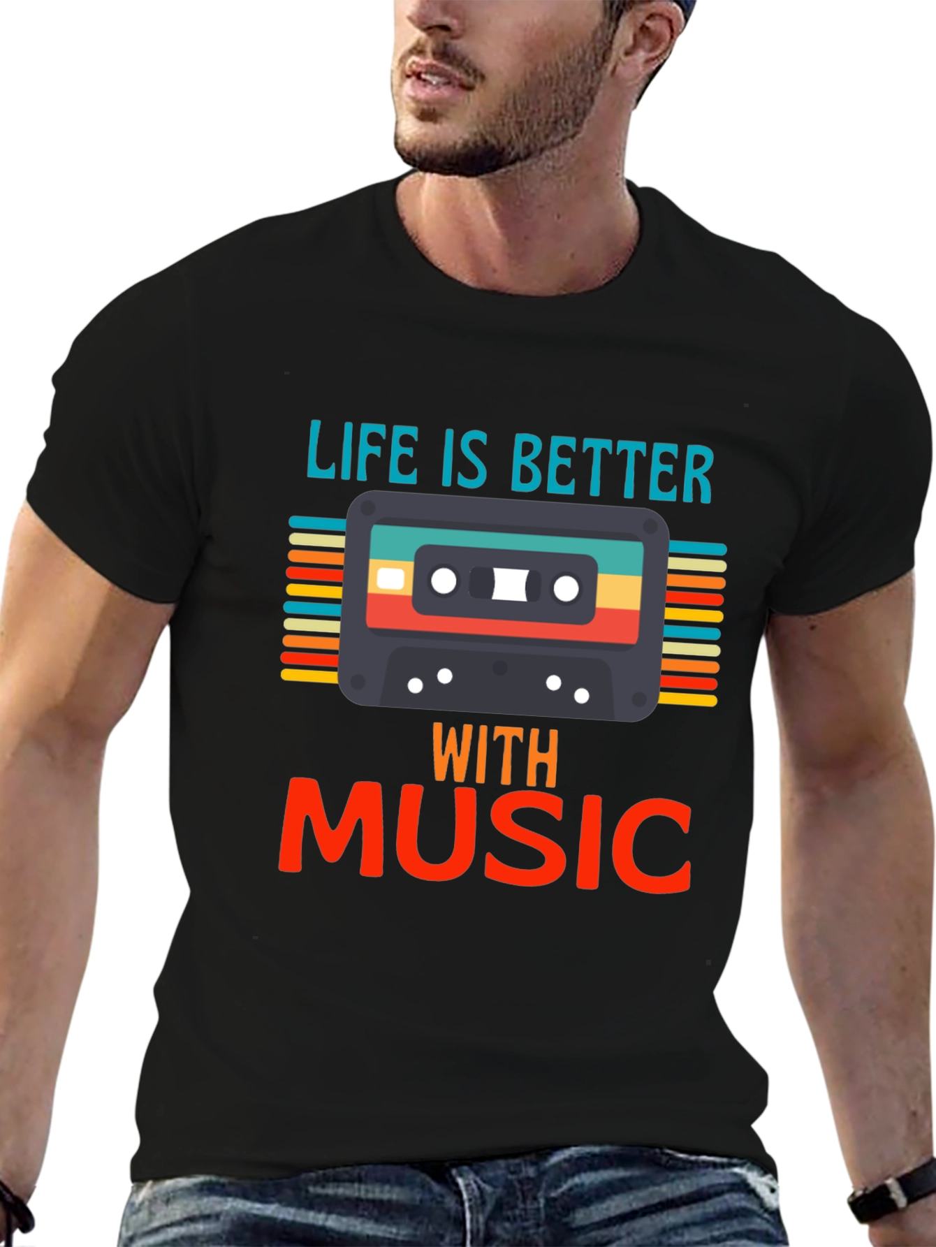 Life Is Better With Music Graphic T-Shirt