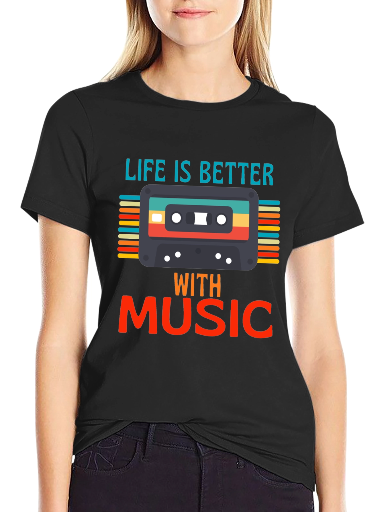 Life Is Better With Music Graphic T-Shirt