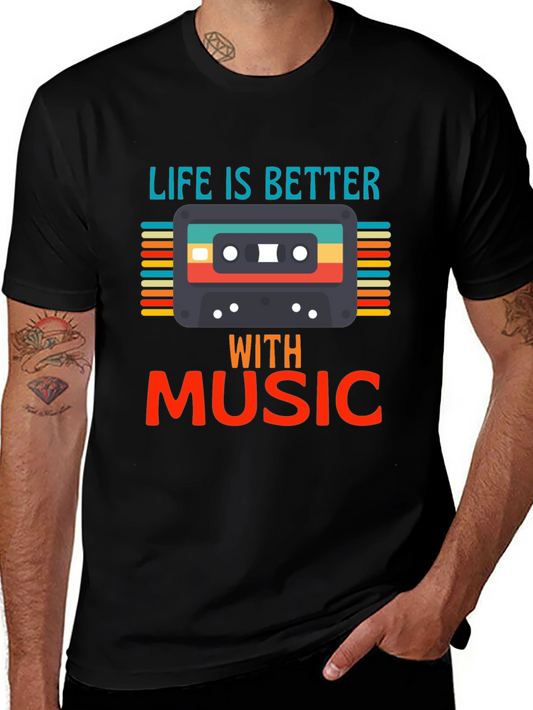 Life Is Better With Music Graphic T-Shirt