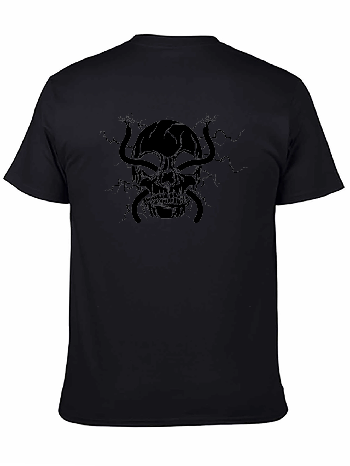 Skull & Snake Graphic Tee - Mens Black T-Shirt