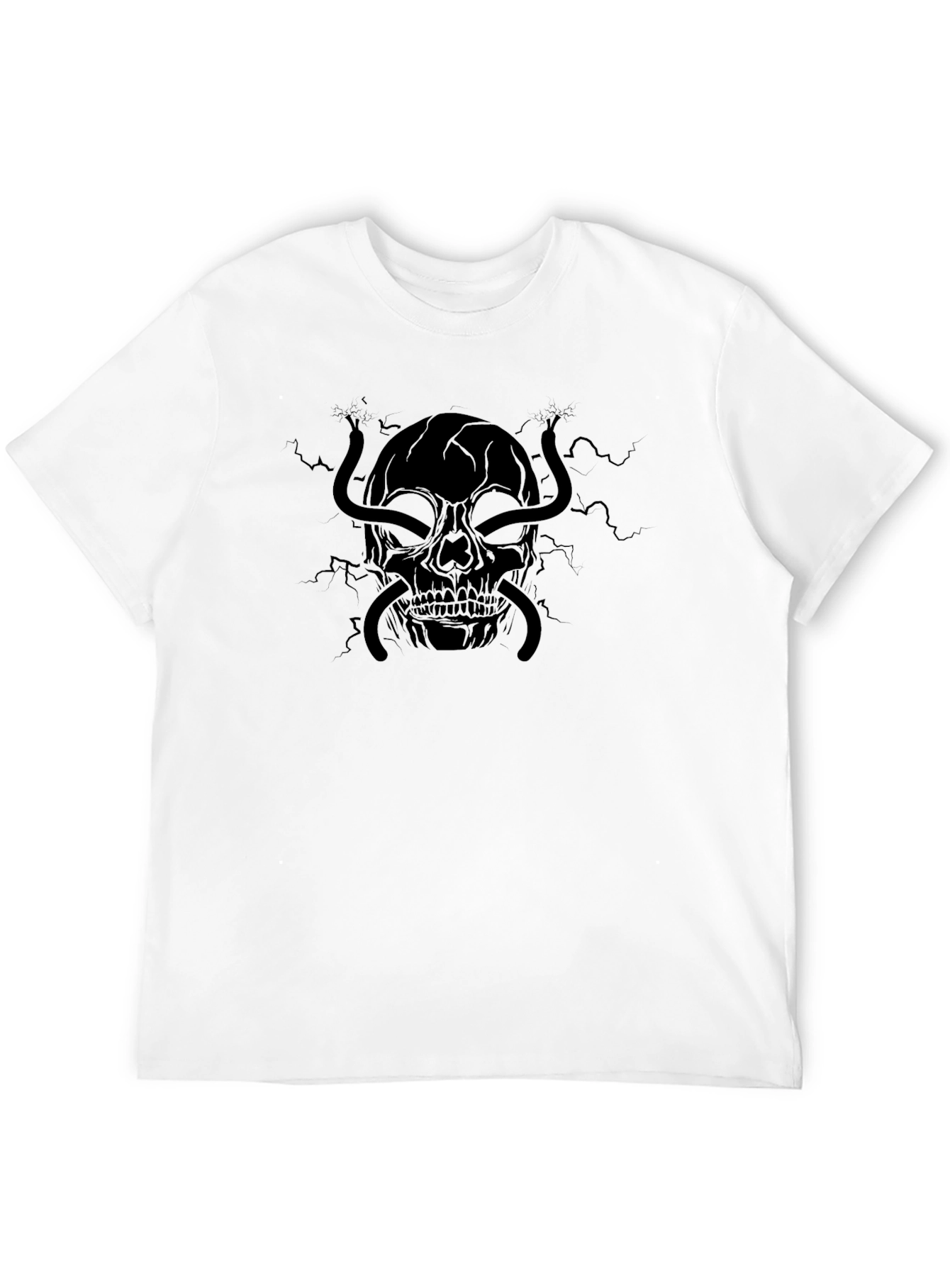 Skull & Snake Graphic Tee - Mens Black T-Shirt
