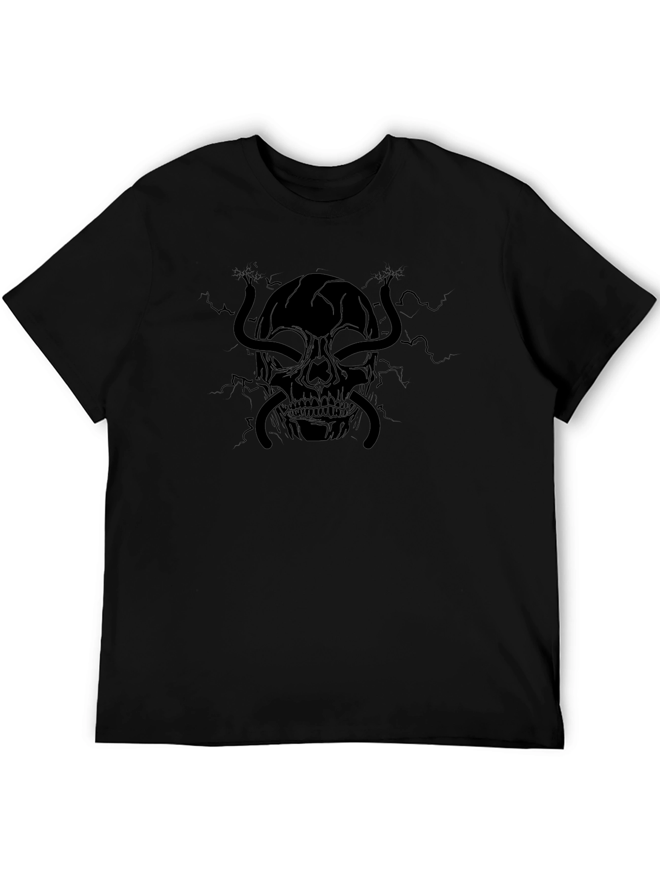 Skull & Snake Graphic Tee - Mens Black T-Shirt