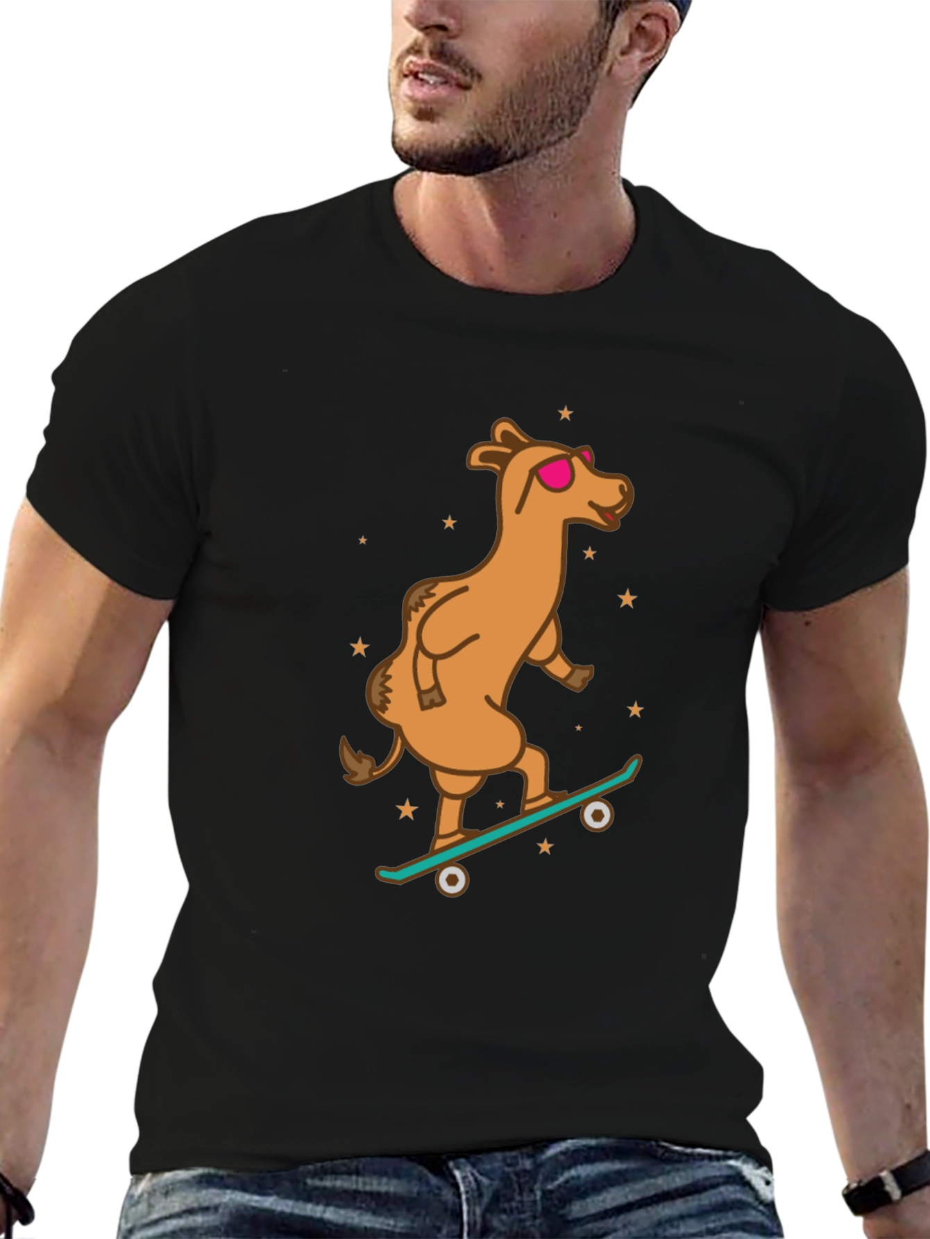 Camel Skateboarder Graphic Tee - Cool & Unique