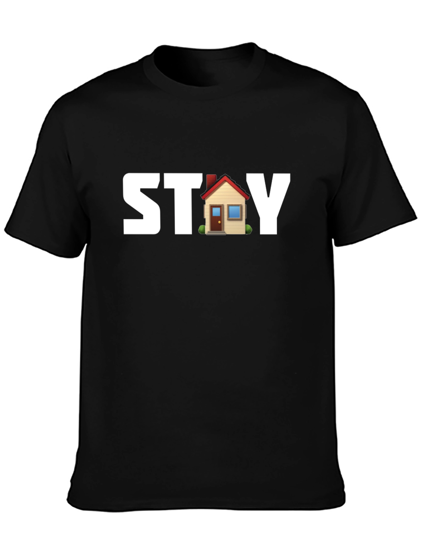 Stay Home Black T-Shirt
