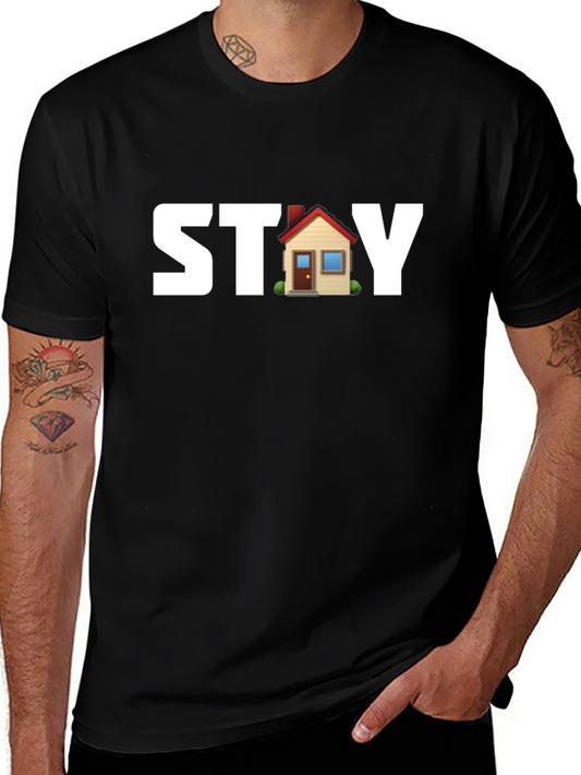 Stay Home Black T-Shirt
