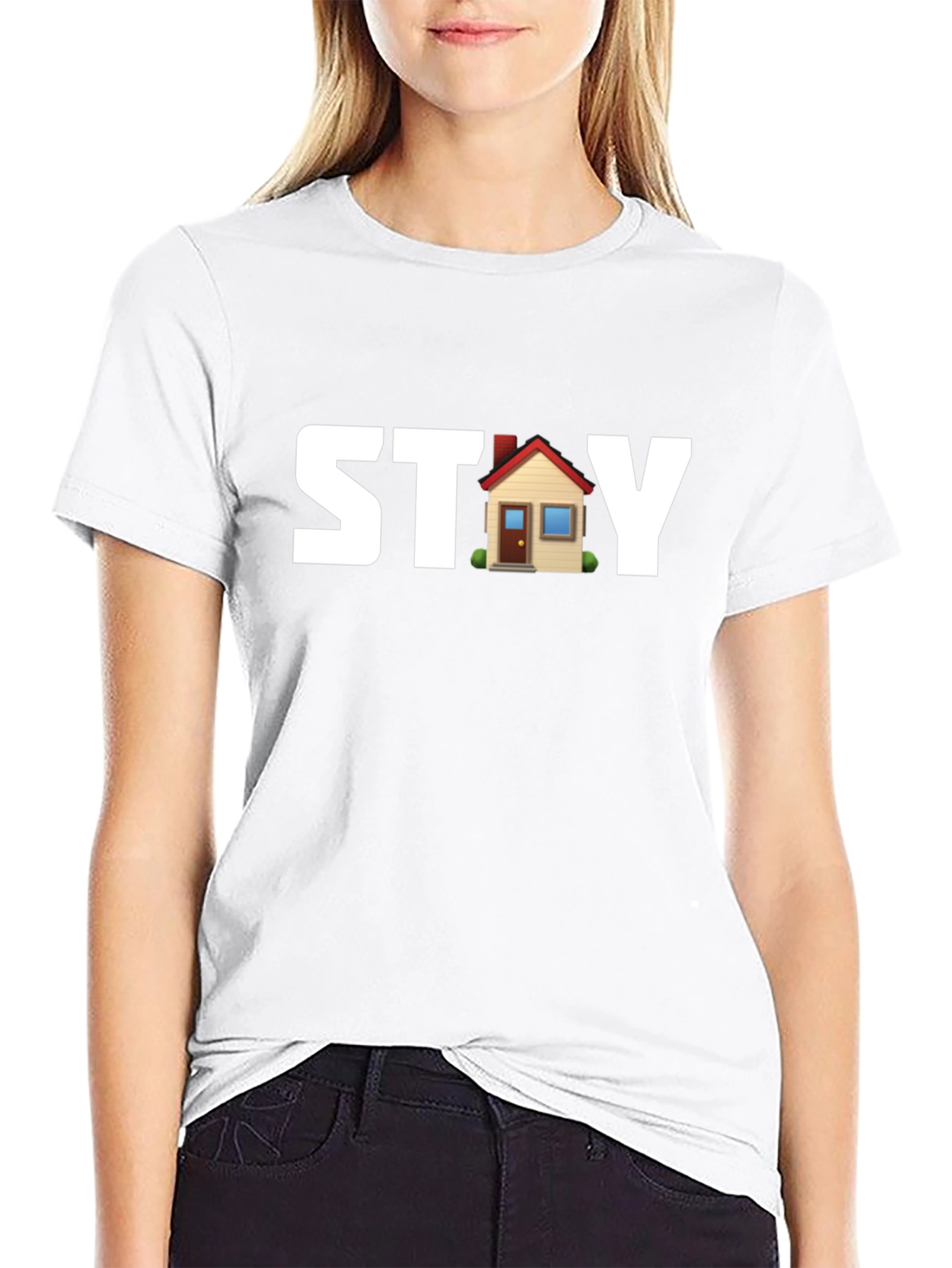 Stay Home Black T-Shirt