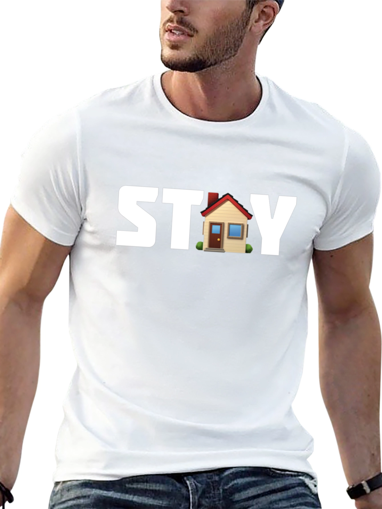 Stay Home Black T-Shirt