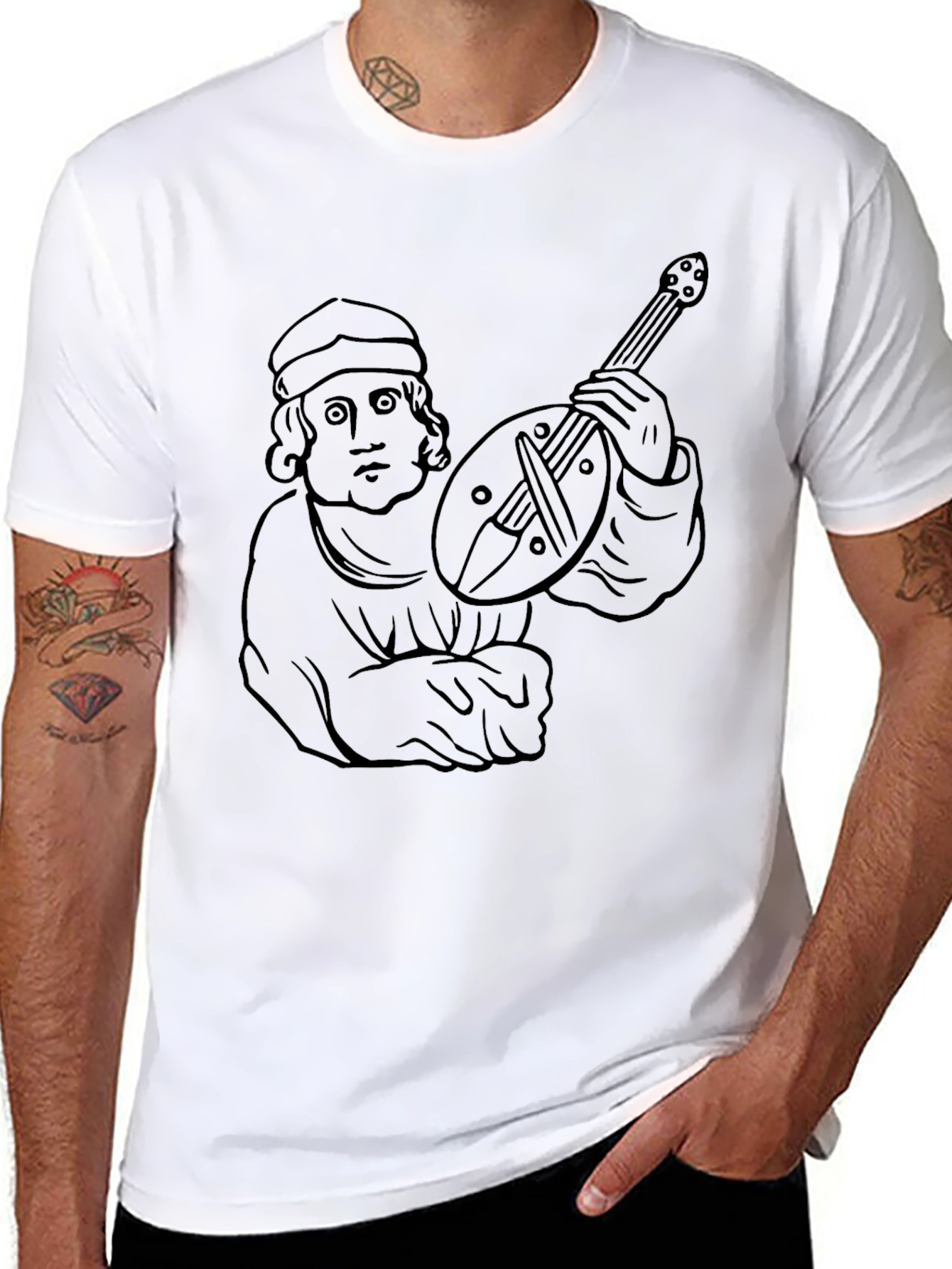 Medieval Musician Graphic Tee