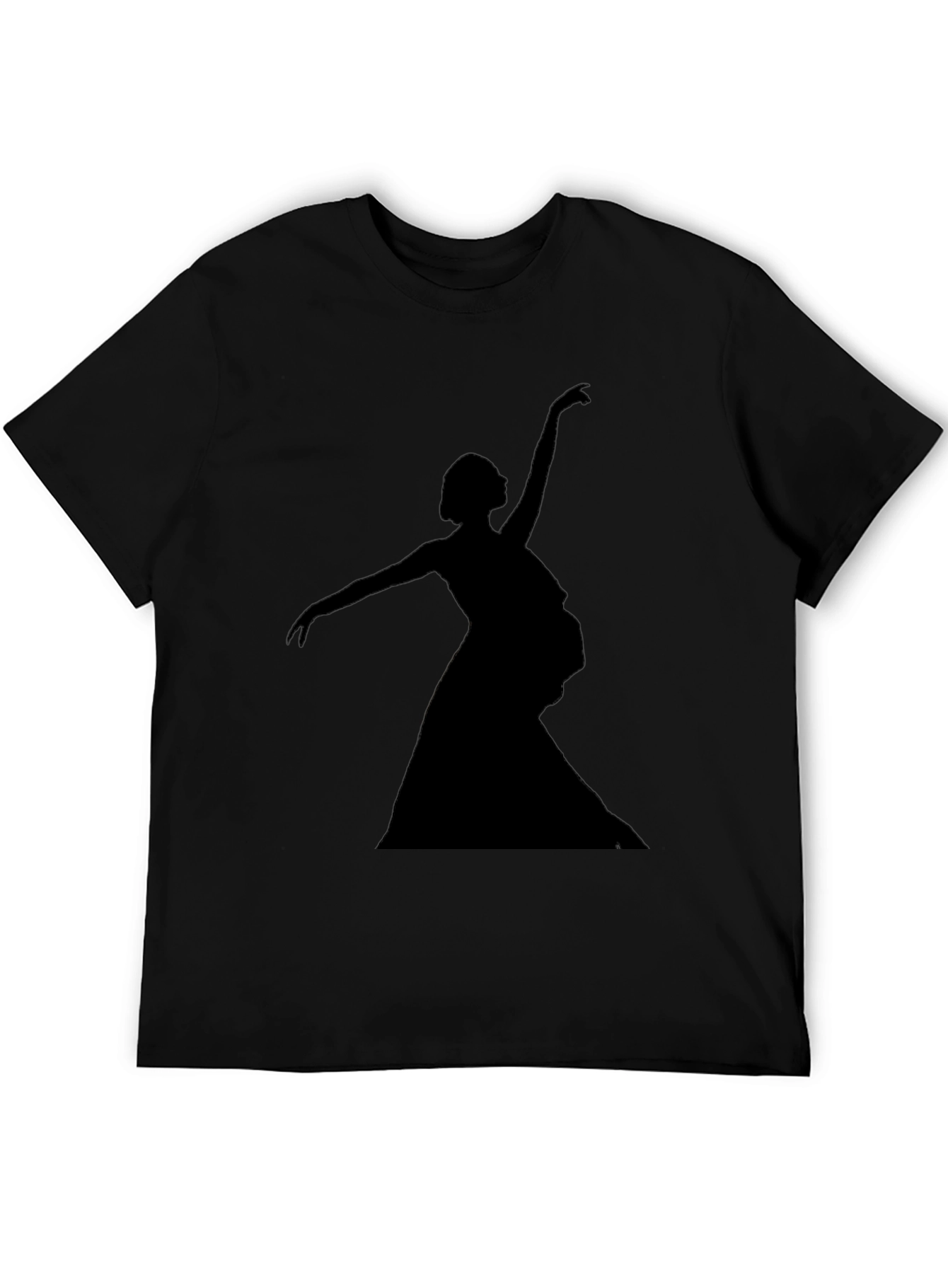 Ballerina Silhouette Graphic Tee - Unisex Black T-Shirt