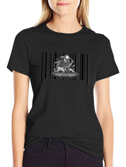 DJ Barcode Graphic Tee - Cool Music Lover T-Shirt