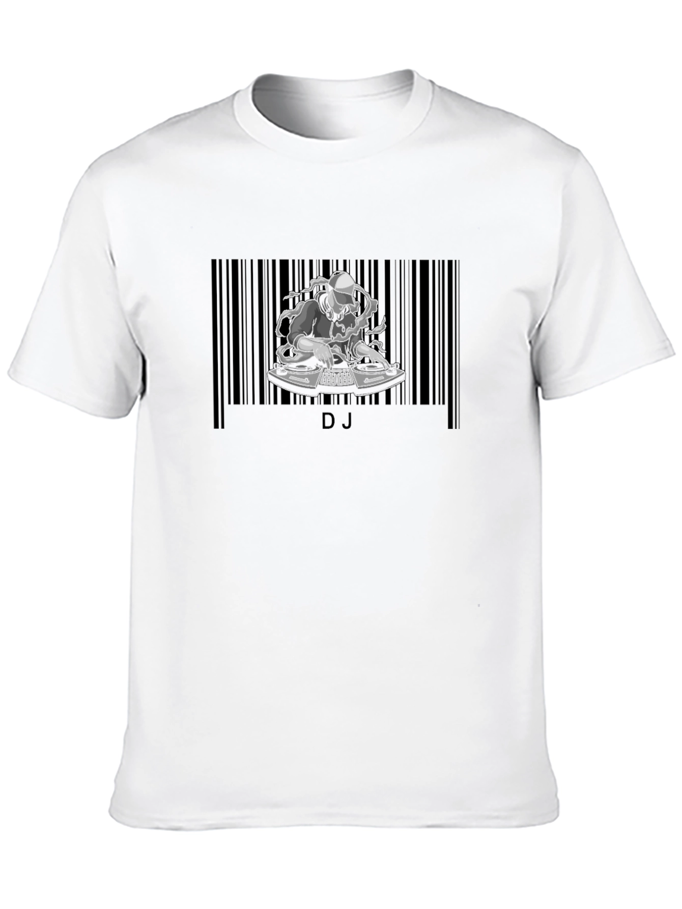 DJ Barcode Graphic Tee - Cool Music Lover T-Shirt