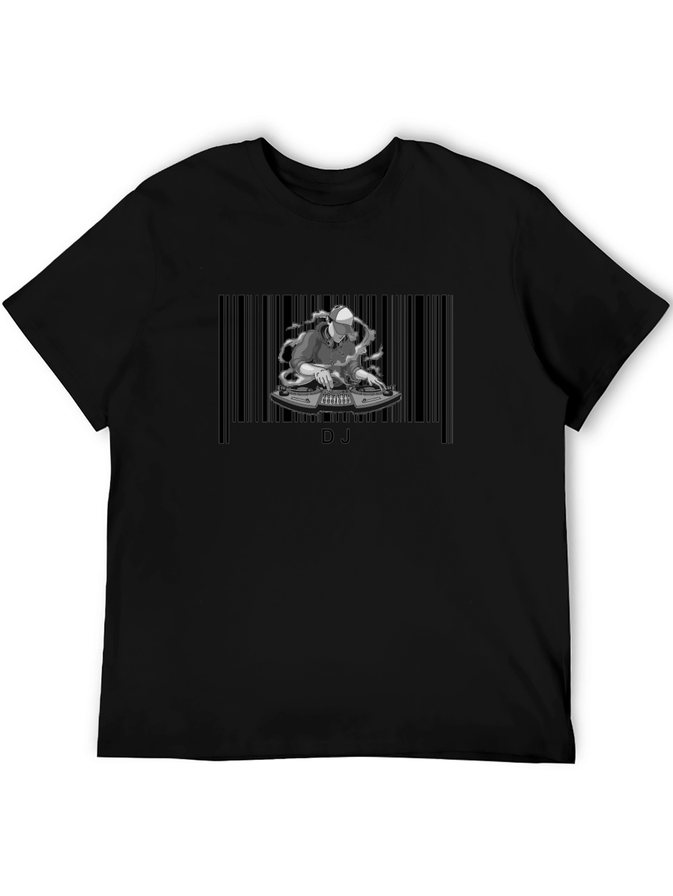 DJ Barcode Graphic Tee - Cool Music Lover T-Shirt