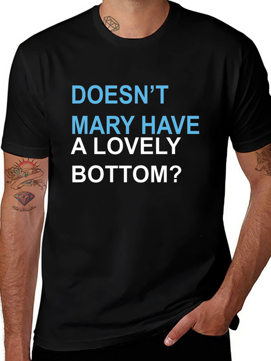 Funny Mary Graphic Tee - Soft Cotton Blend Mens