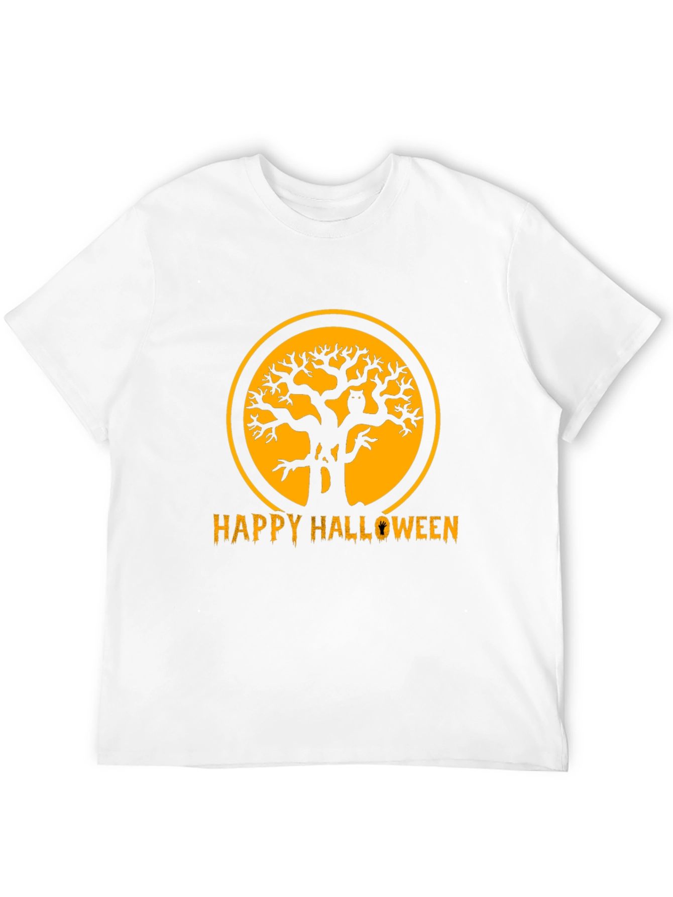 Halloween Tree Owl T-Shirt Black