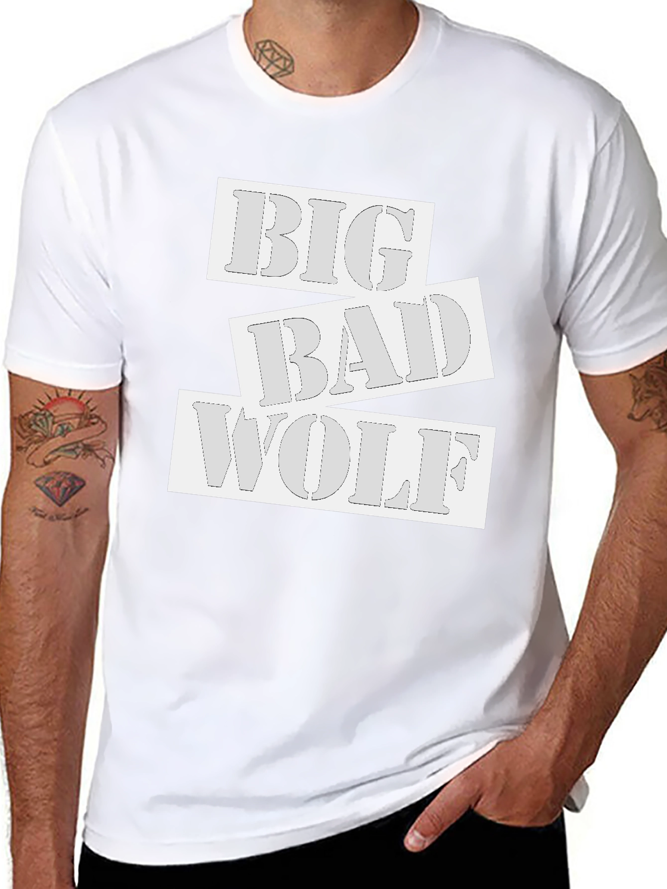Big Bad Wolf Graphic T-Shirt - Black Cotton Tee