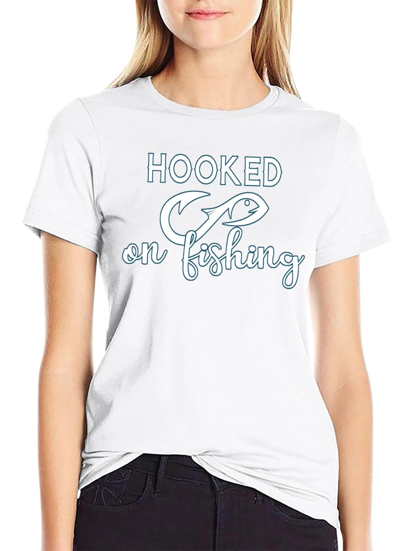 Hooked On Fishing Graphic T-Shirt - Fisherman Tee