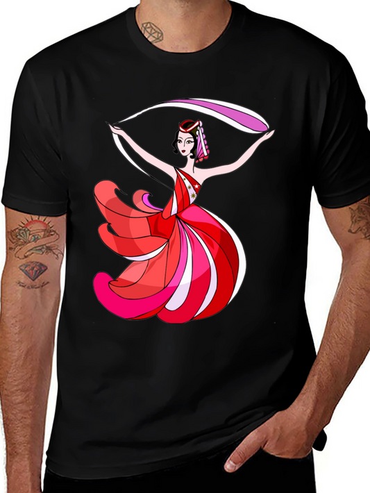 Dancing Woman Graphic Black T-Shirt