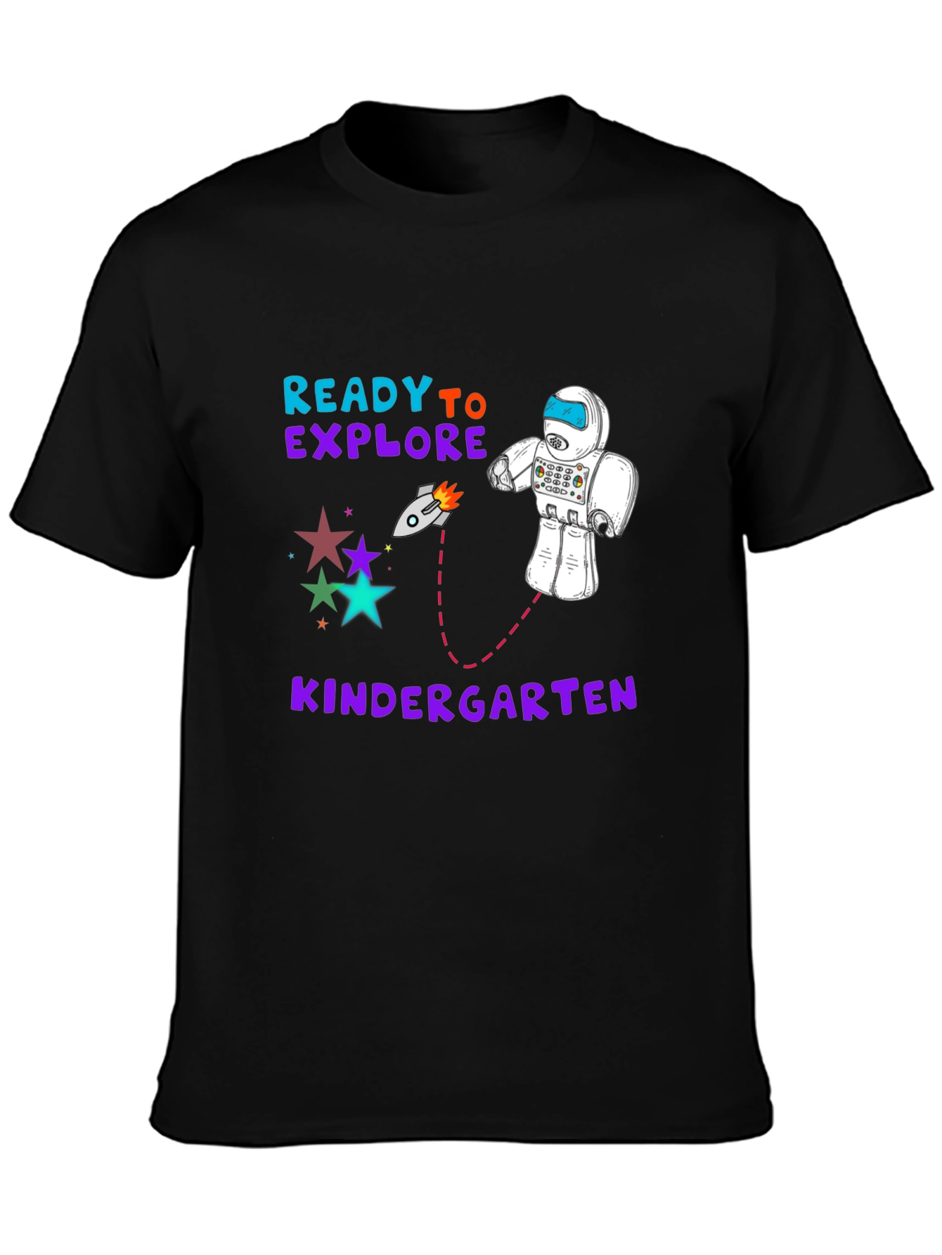 Ready to Explore Kindergarten T-Shirt Robot Stars