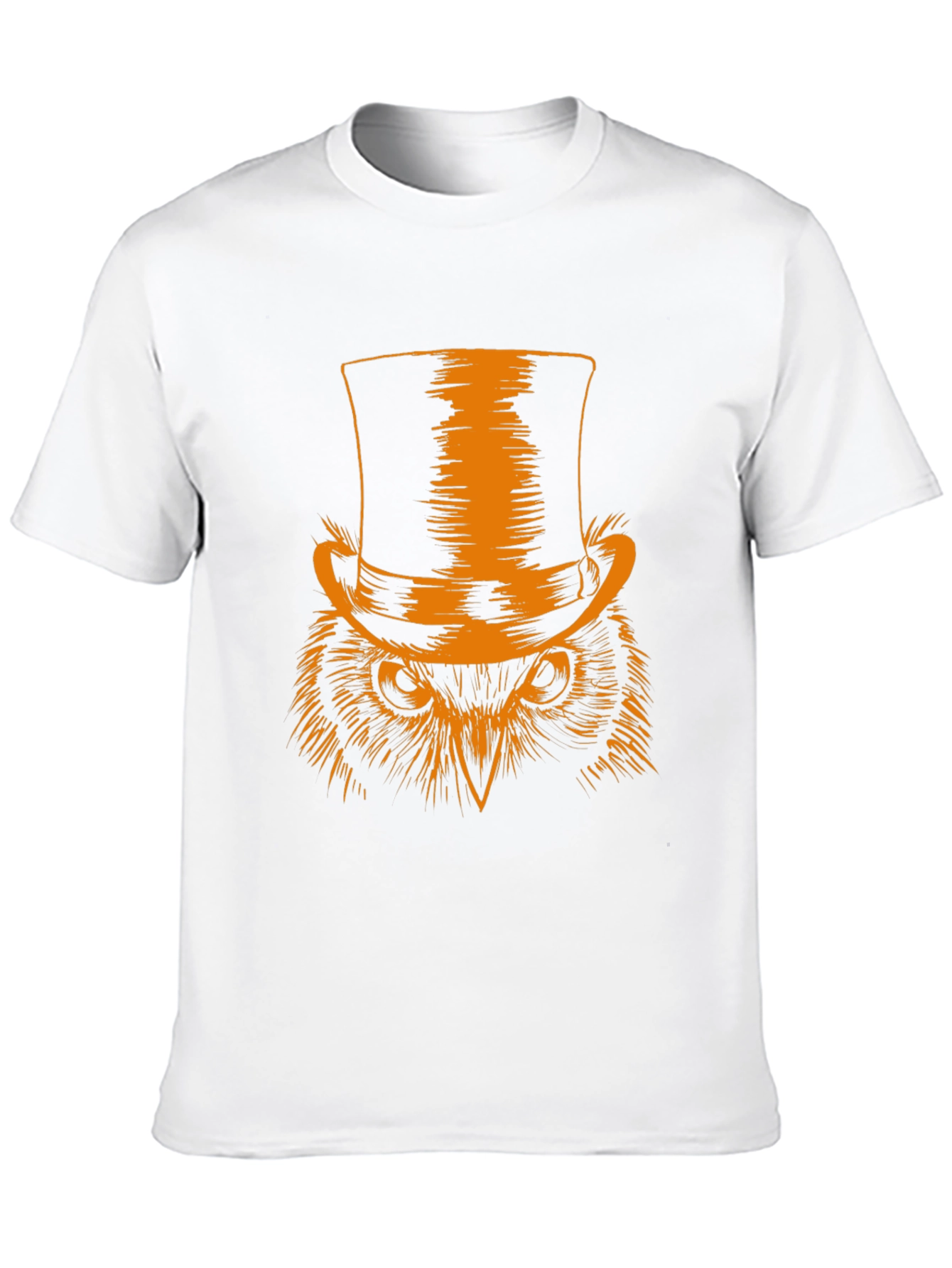 Owl Top Hat Graphic Tee - Mens Black T-Shirt