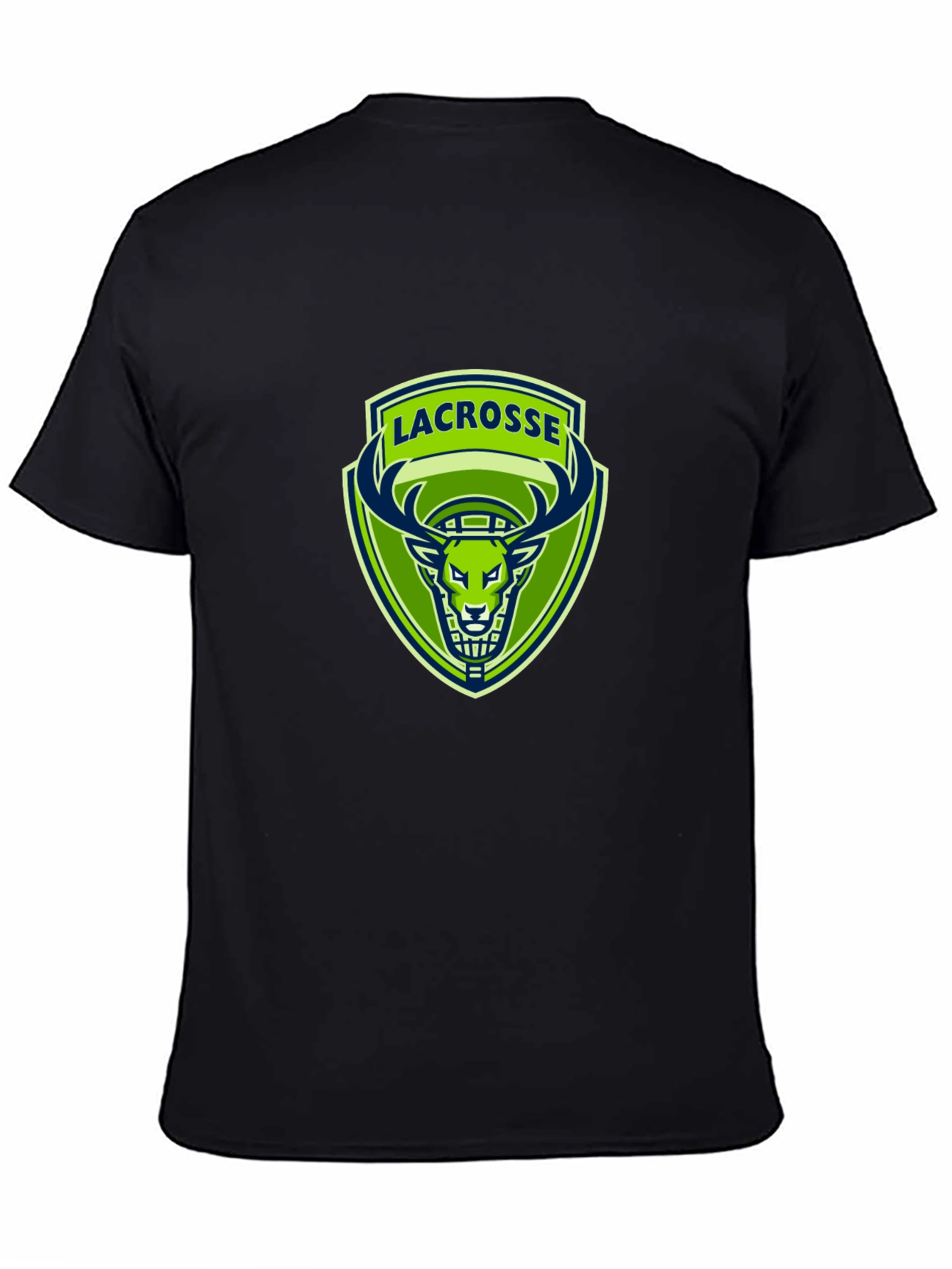 Lacrosse Deer Logo Black T-Shirt
