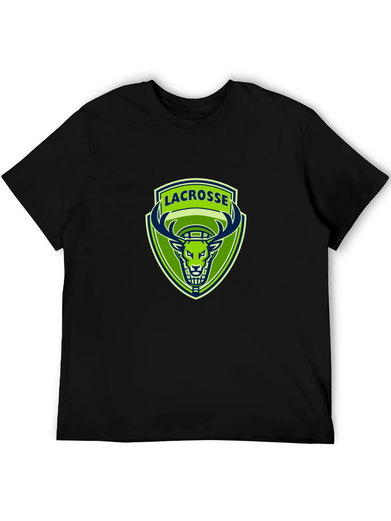 Lacrosse Deer Logo Black T-Shirt