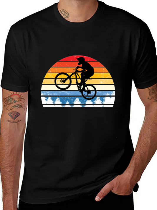 Mountain Bike Retro Sunset T-Shirt