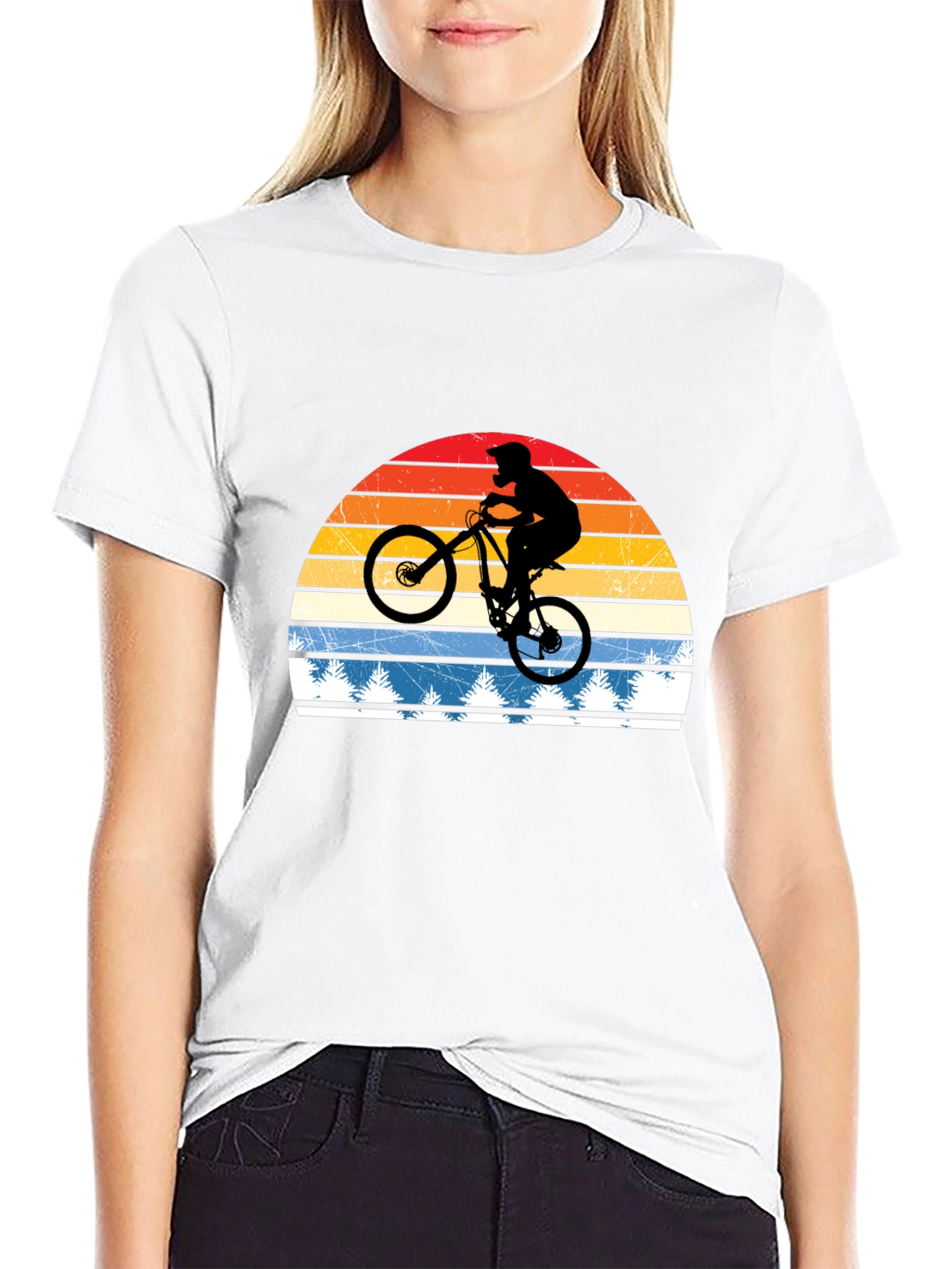 Mountain Bike Retro Sunset T-Shirt