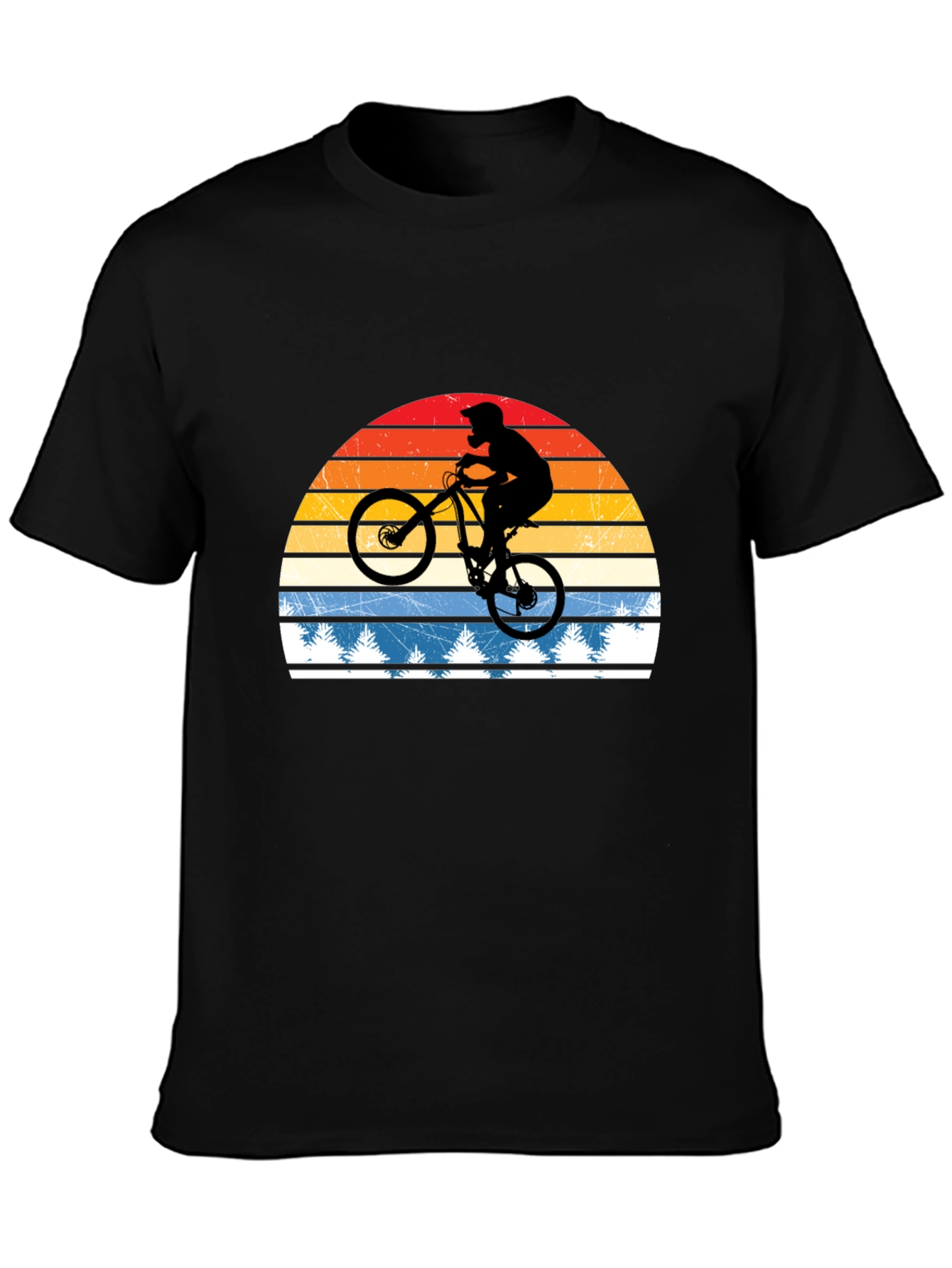 Mountain Bike Retro Sunset T-Shirt