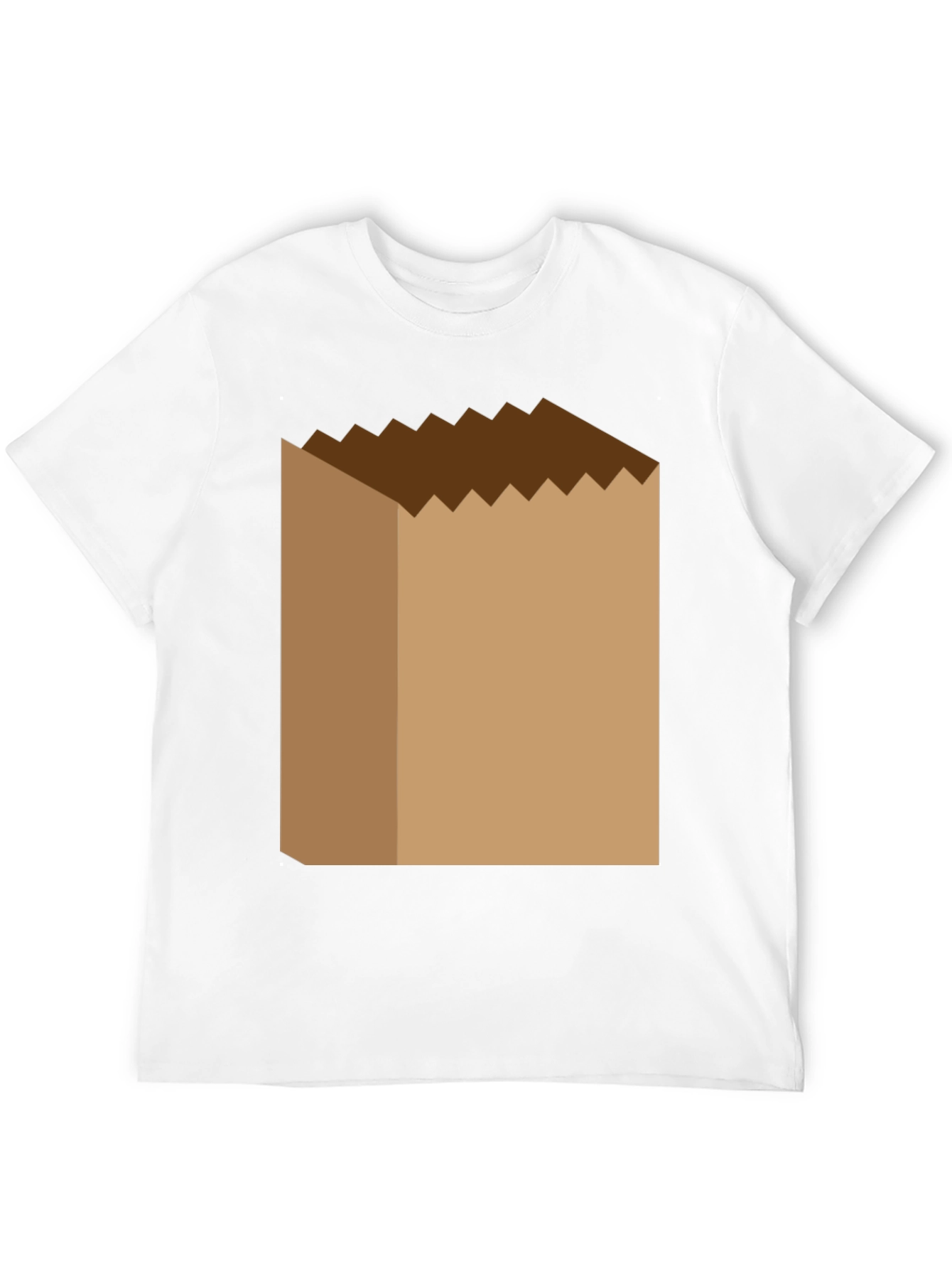 Novelty Paper Bag Graphic T-Shirt - Black