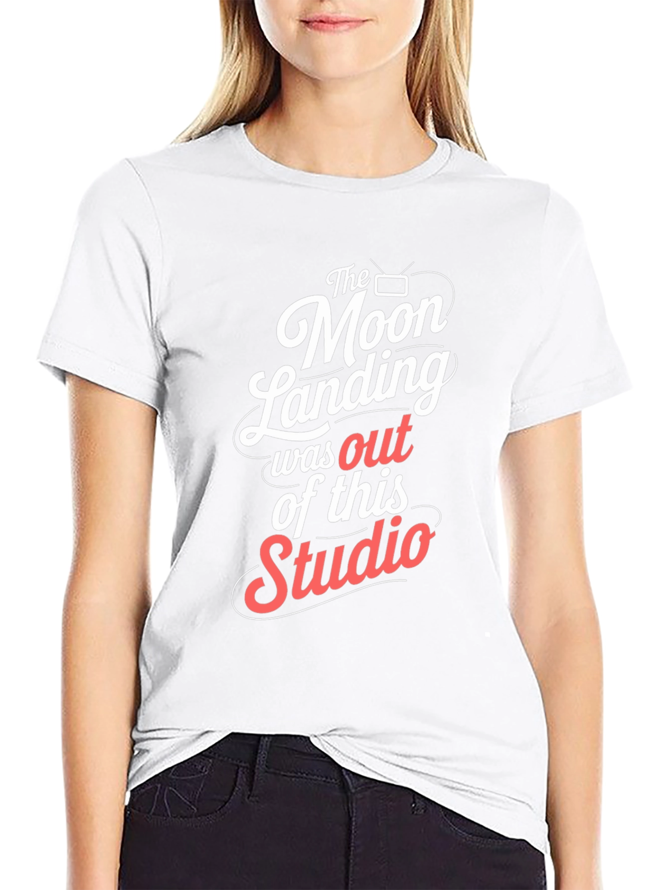 Moon Landing Studio Graphic Tee - Black Cotton