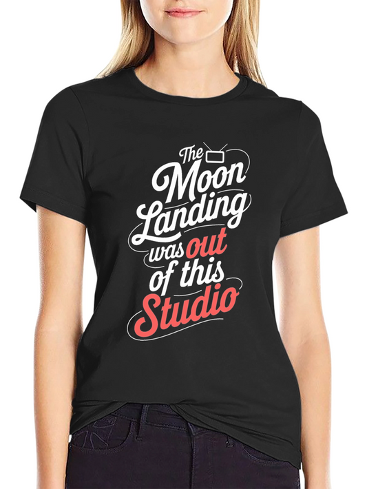 Moon Landing Studio Graphic Tee - Black Cotton