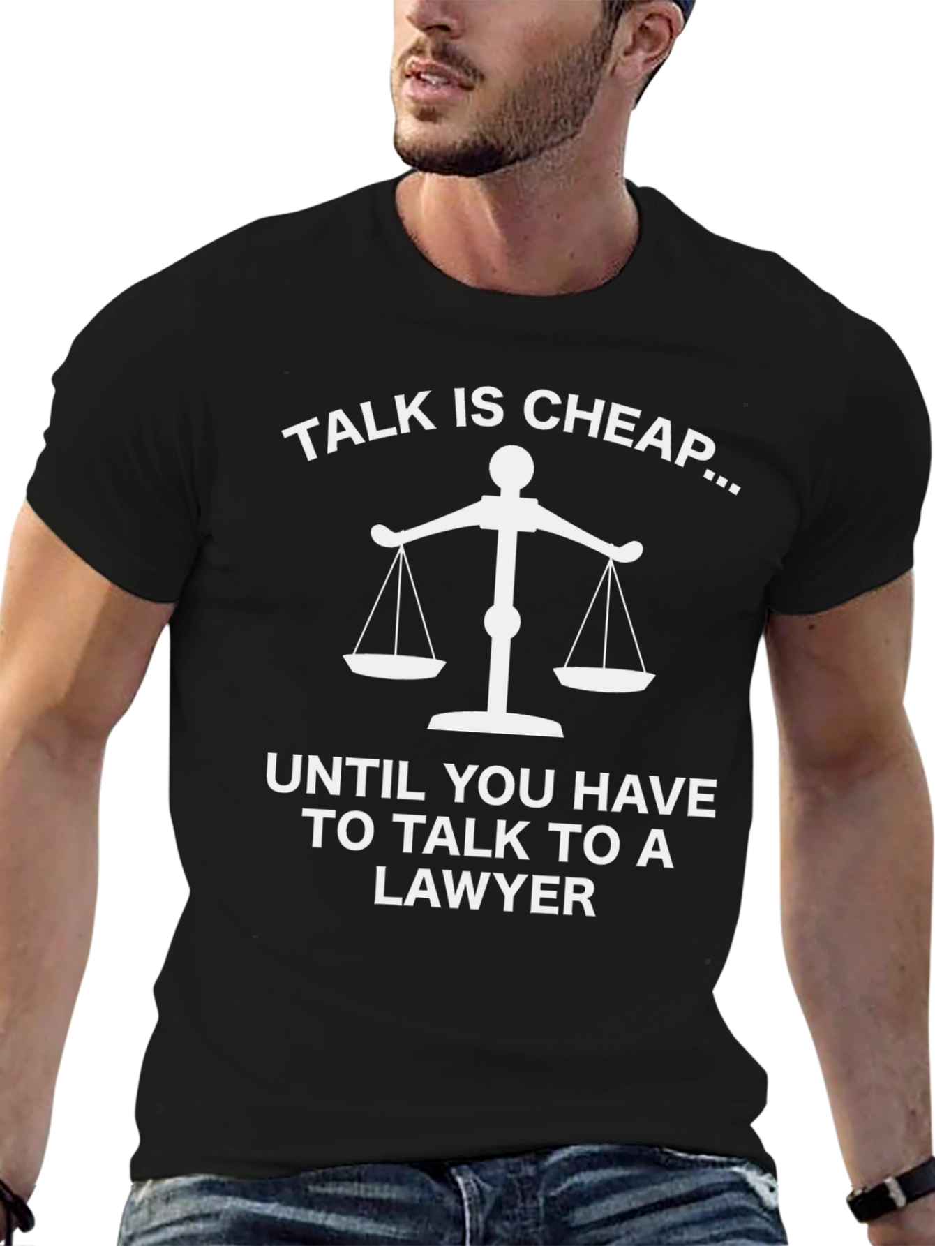 Talk is Cheap Lawyer Humor Graphic Tee