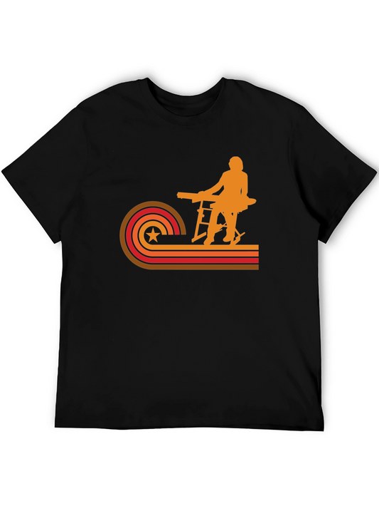 Retro Keyboard Player T-Shirt - Vintage Musician Tee
