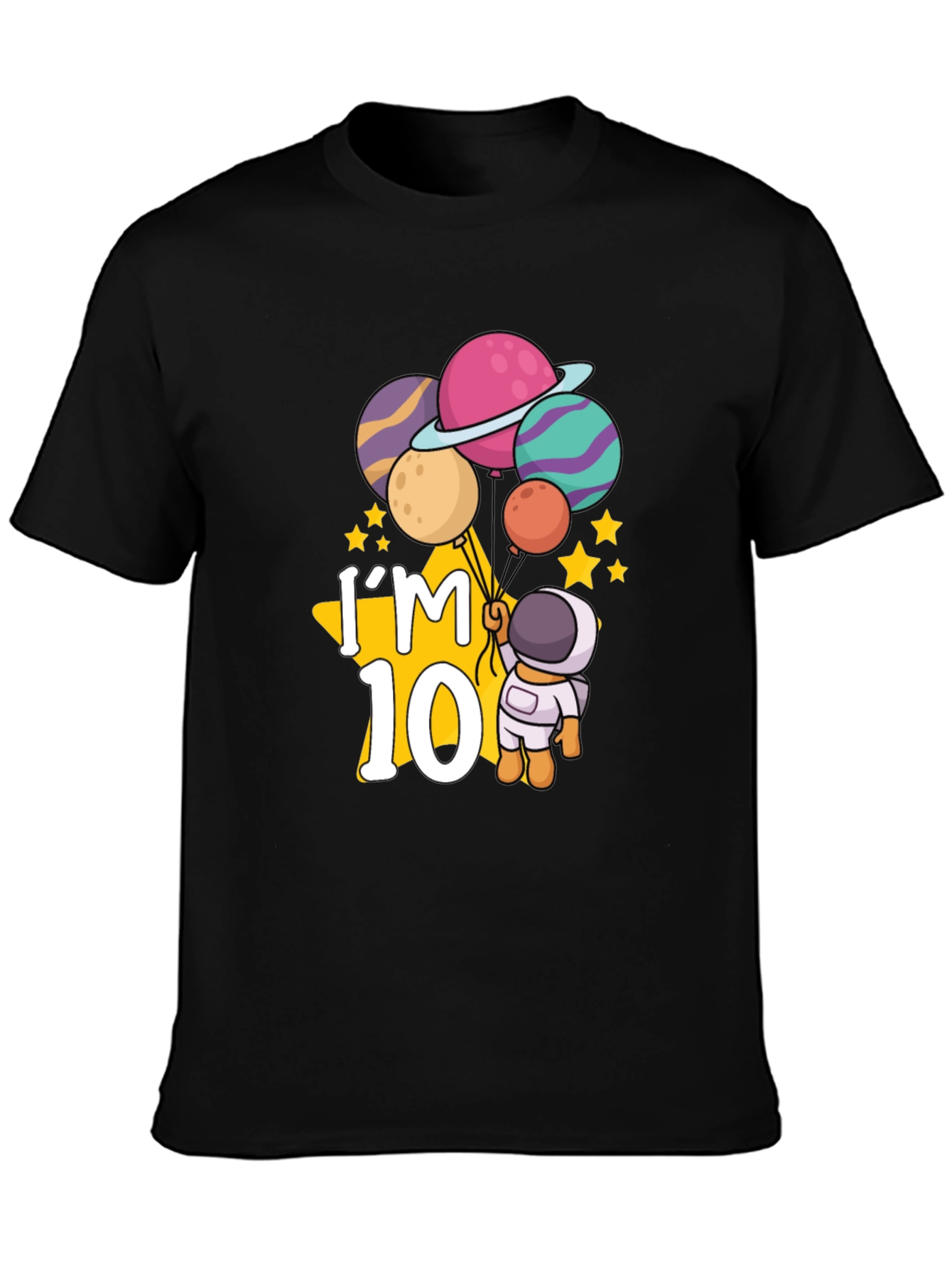 Im 10! Birthday Astronaut Planets T-Shirt