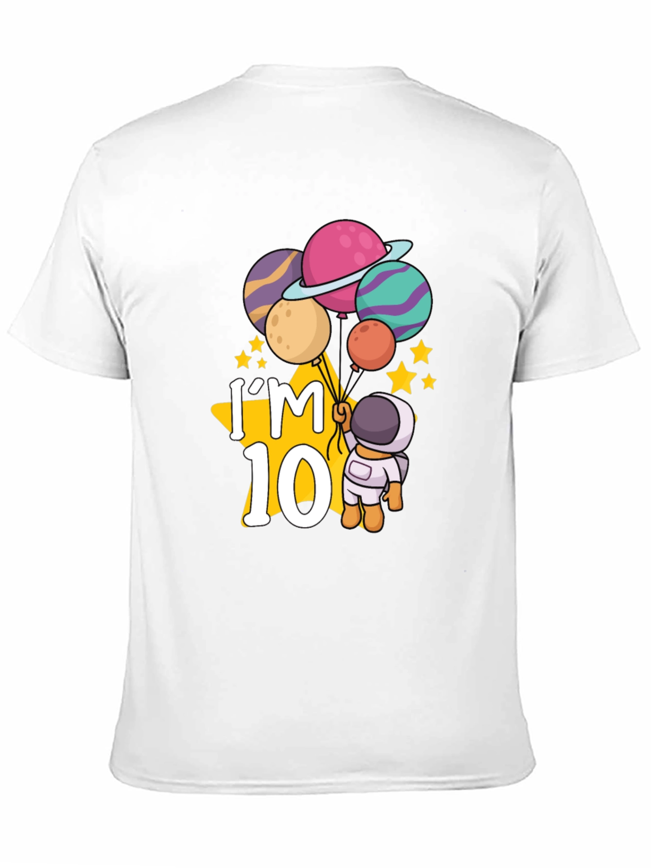 Im 10! Birthday Astronaut Planets T-Shirt