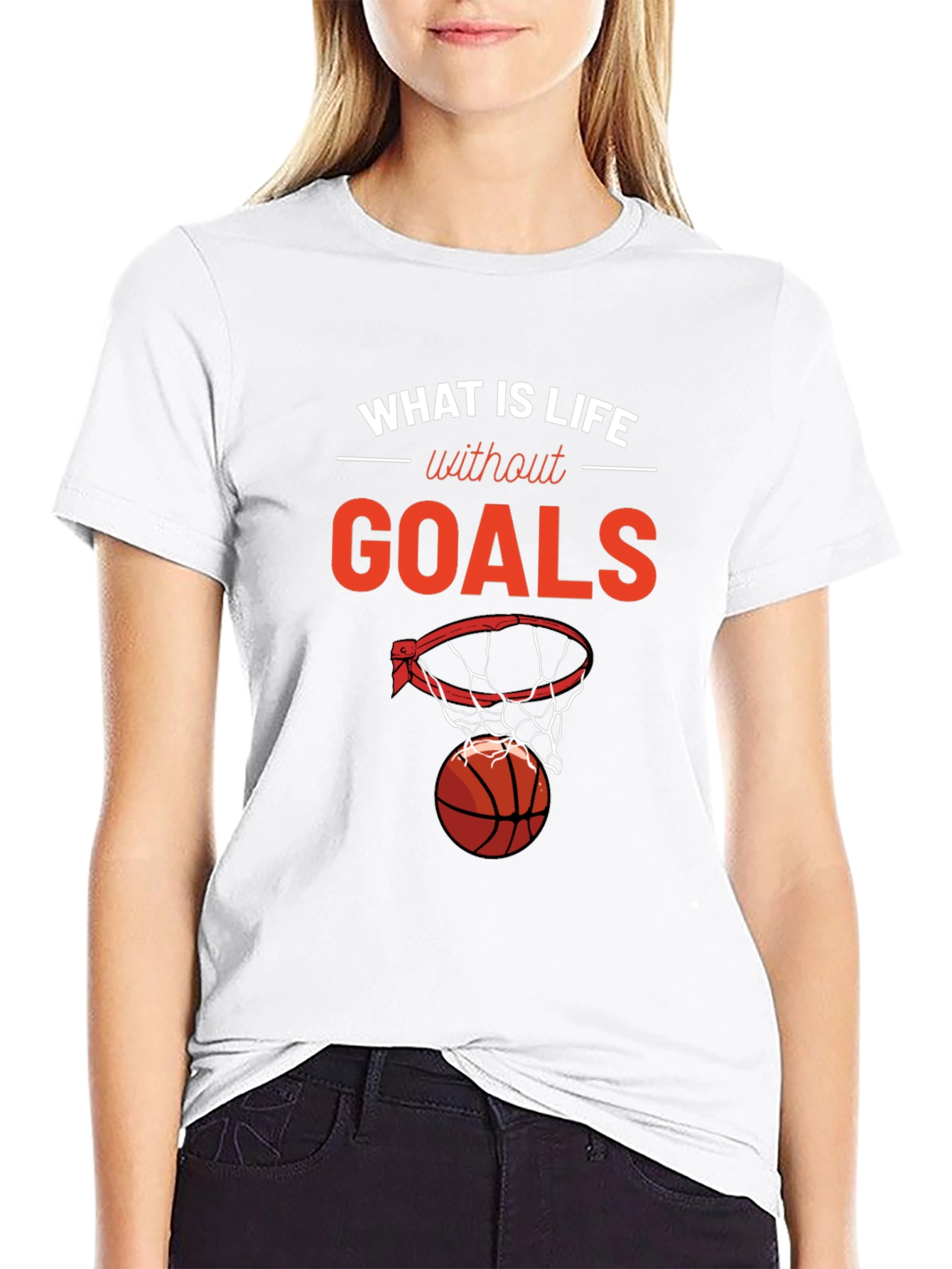 What is Life Without Goals? Basketball T-Shirt