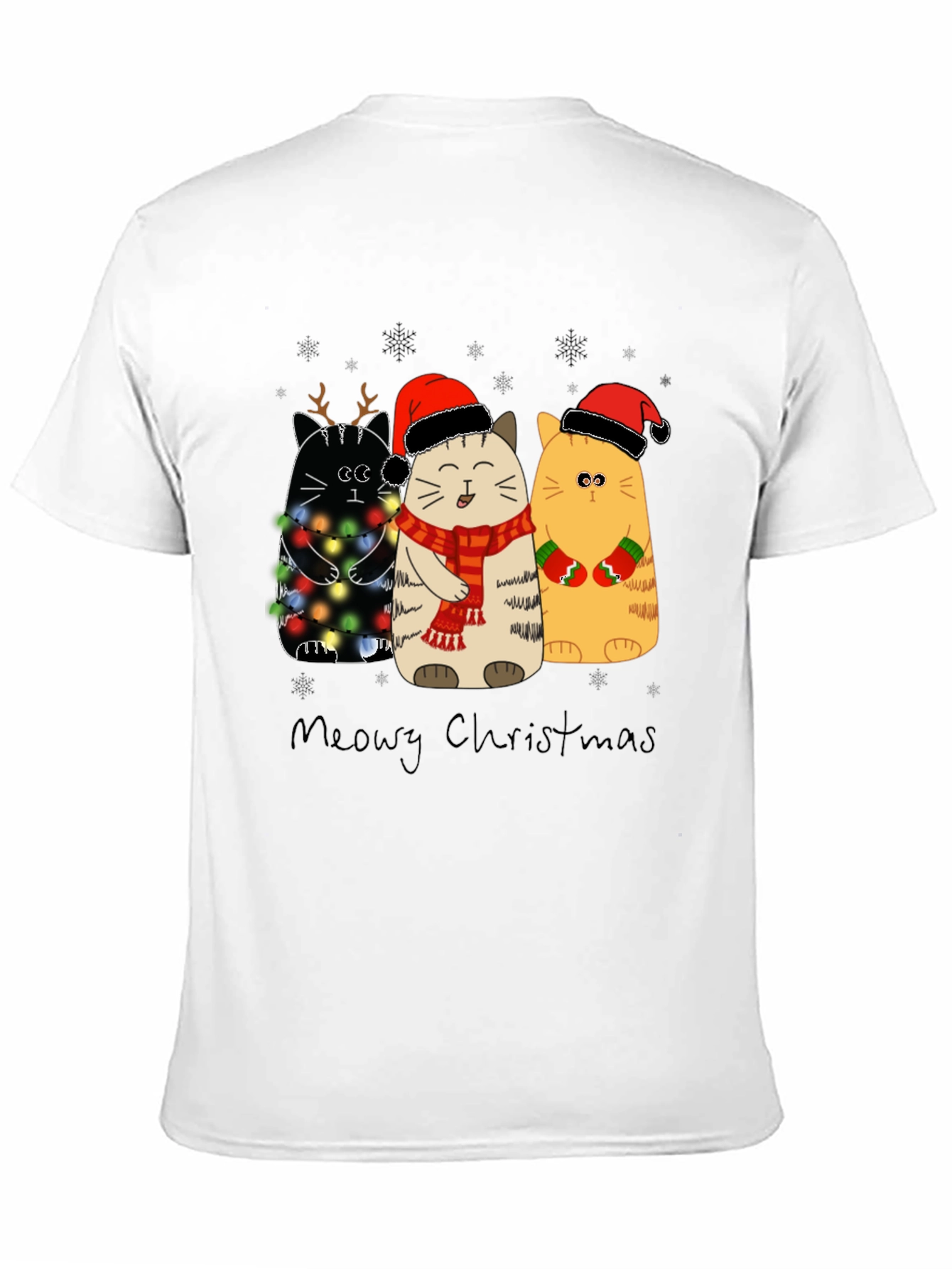 Meowy Christmas Cats Holiday T-Shirt