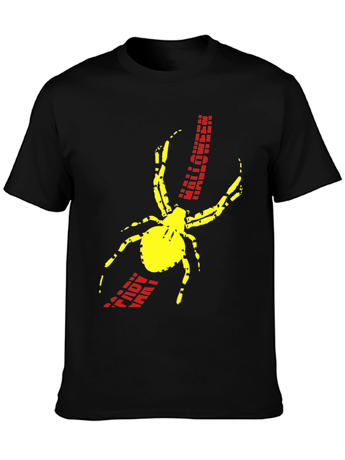 Spider Graphic Print Black T-Shirt