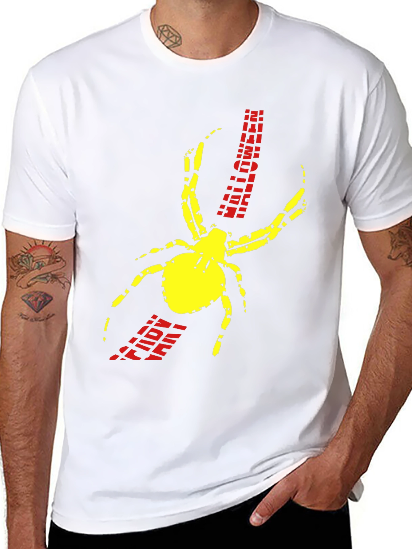 Spider Graphic Print Black T-Shirt
