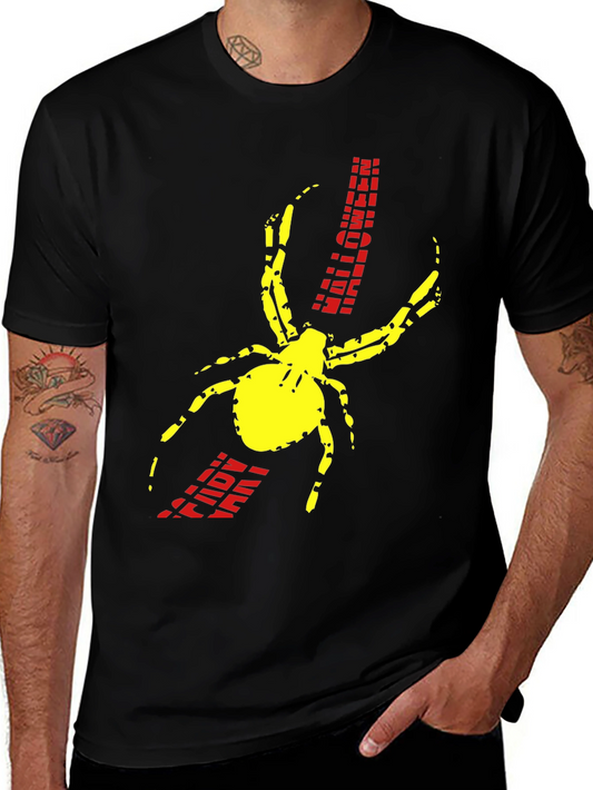Spider Graphic Print Black T-Shirt